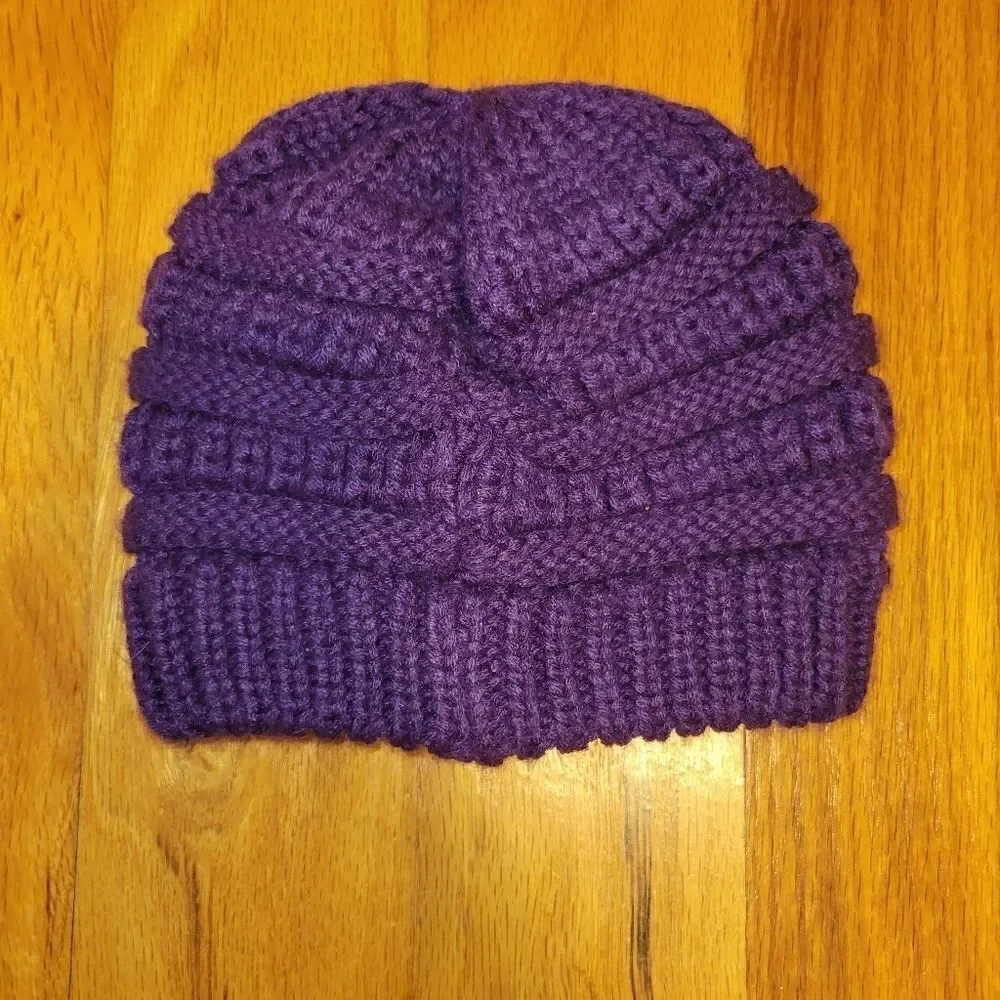 NWOT CC Boutique Kids Purple Beanie